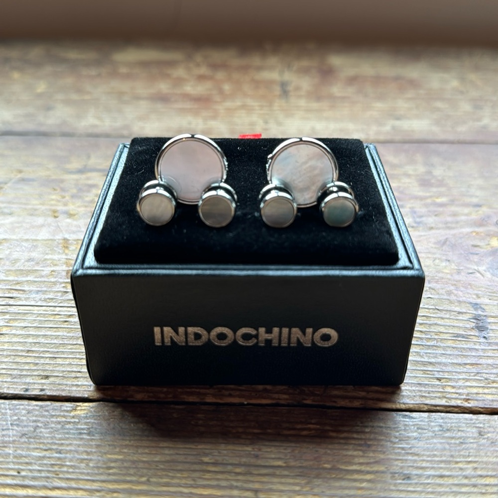 Indochino Pearl Cufflinks and Studs